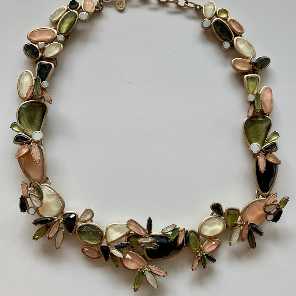 Green and Pink Loft Statement Necklace